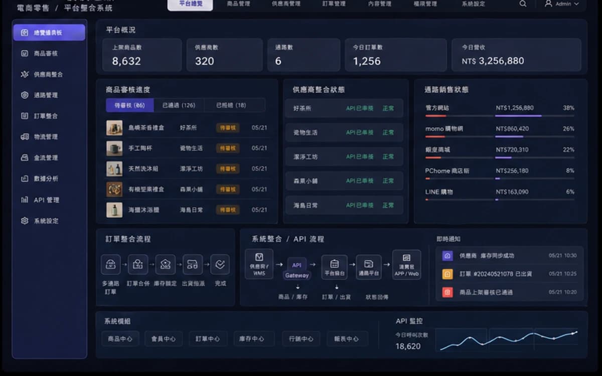 慢慢選品 客製資訊平台 / 系統整合 作品圖